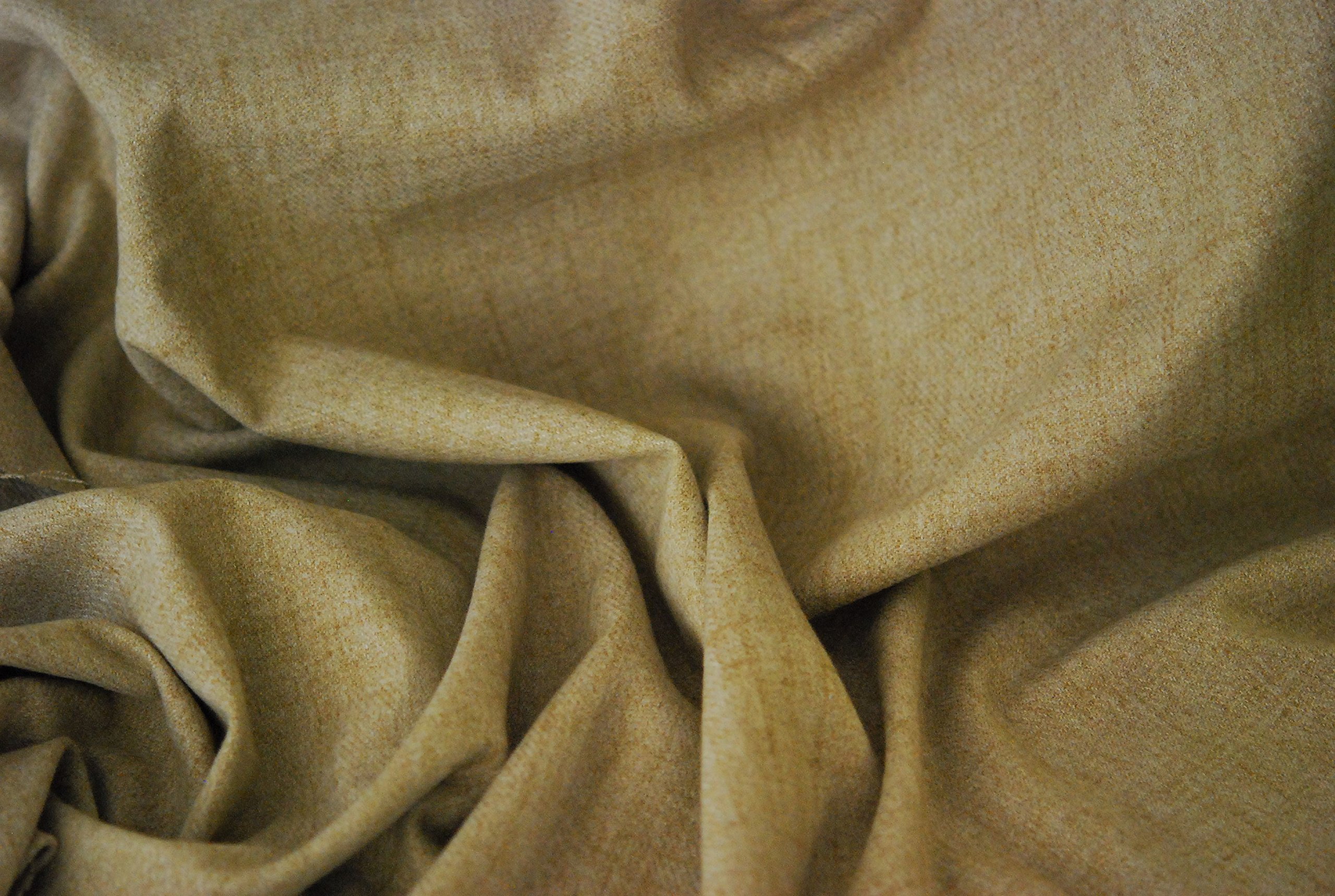 Arran Wool Look A Like Tweed Fabric Material - OATMEAL, 1Mtr - 150cm x 100cm