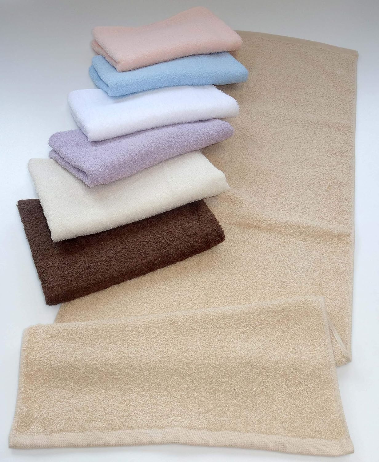 Amazon おてがるplus フェイスタオル ラベンダー まとめ買い単色１０枚セット ２７０匁 中厚無地 ナチュラル カラー 綿 日本製 日常使い フェイスタオル ホーム キッチン オンライン通販