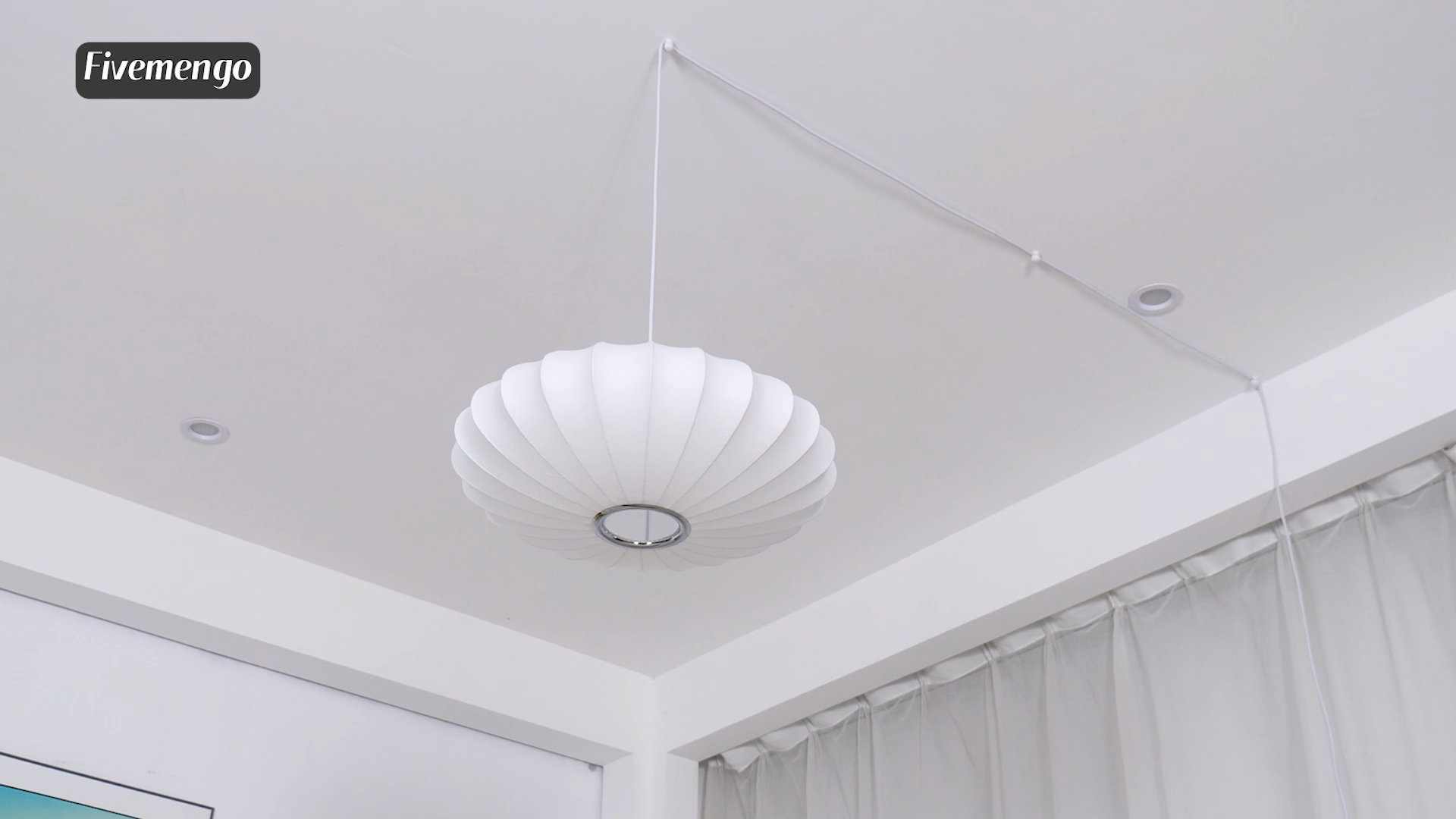 ※marin♡※◆コイズミ◆ペンダントライト◆Z-PYD05-1◆ Fivemengo 19.7in Plug in Lantern Pendant Light, White Imitation