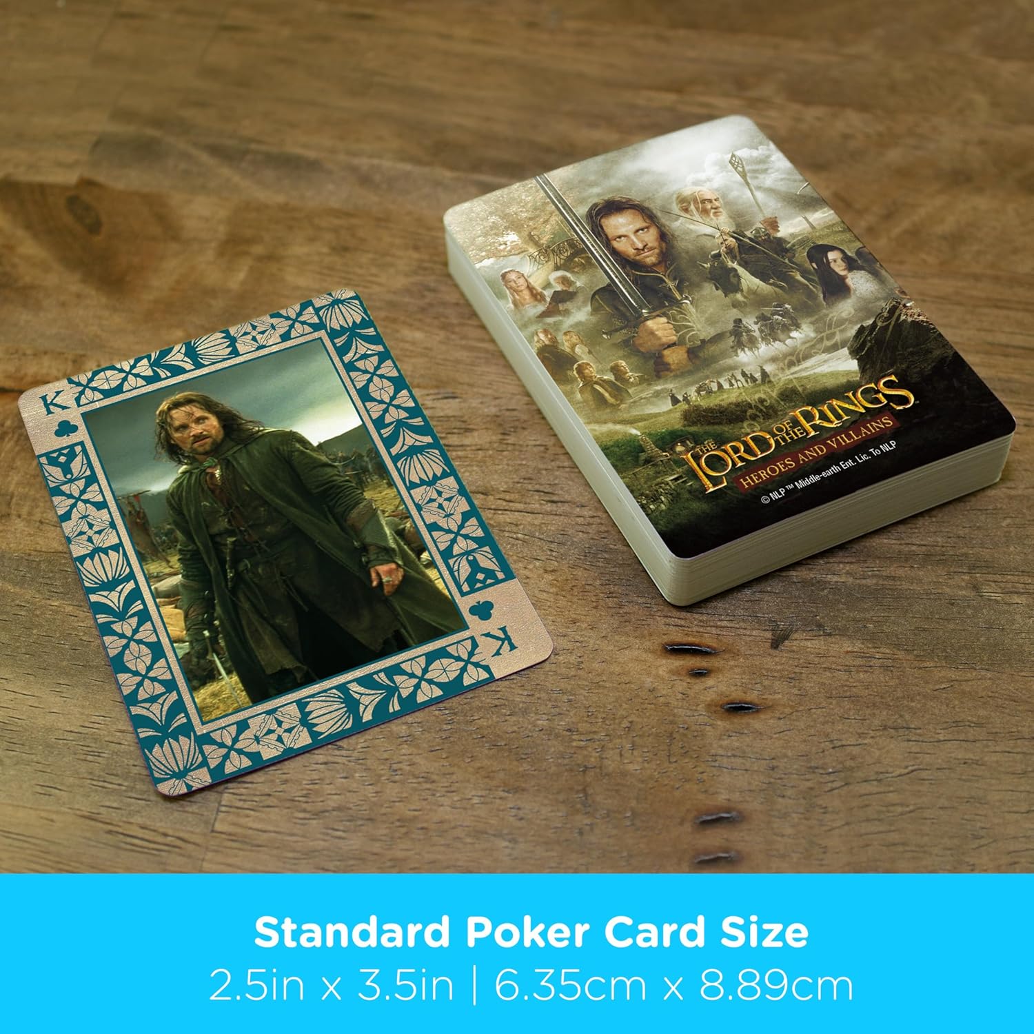 Lord of the Rings Playing Cards - LOTR Heroes and Villains Themed Deck of Cards for Your Favorite Card Games - Officially Licensed LOTR Merchandise & Collectibles - Poker Size