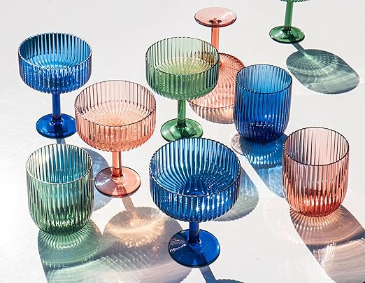 Set de 6 Copas Mesa Acrílicas Color Verde Salvia - 14 oz miniatura 5