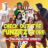 Vista 5 de Funziez! - Disfraz de Halloween para adultos, disfraz de animales y criaturas marinas, mameluco afelpado para cosplay, para mujeres y hombres