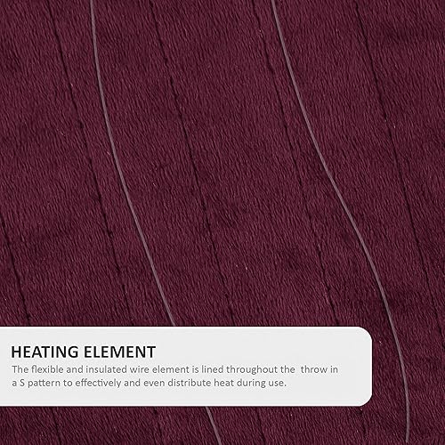 Miniatura 5 de Beautyrest manta eléctrica con patrón ogee, cálida y suave,con apagado automático