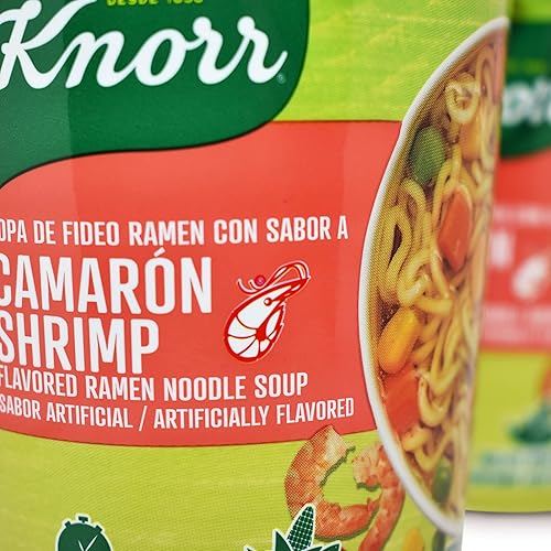 Miniatura 3 de El Pantry Paquete de camarones de sopa de fideos Ramen Knorr con cuchara de despensa paquete de 2