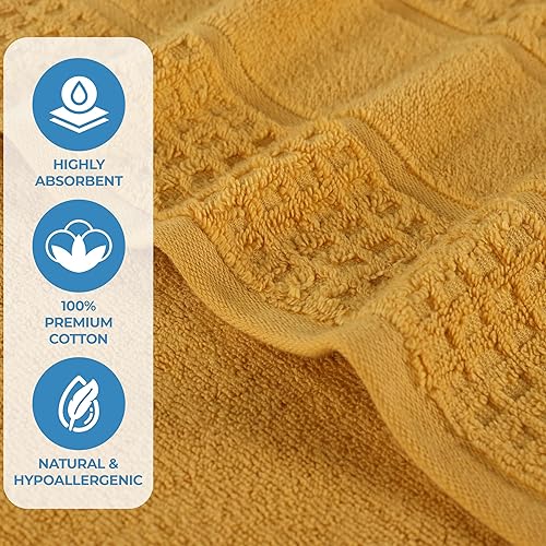 Miniatura 4 de Superior Juego de toallas faciales de algodón, cero torsión, borde de gofre, toallas faciales pequeñas, spa, hotel, invitados, hogar, artículos