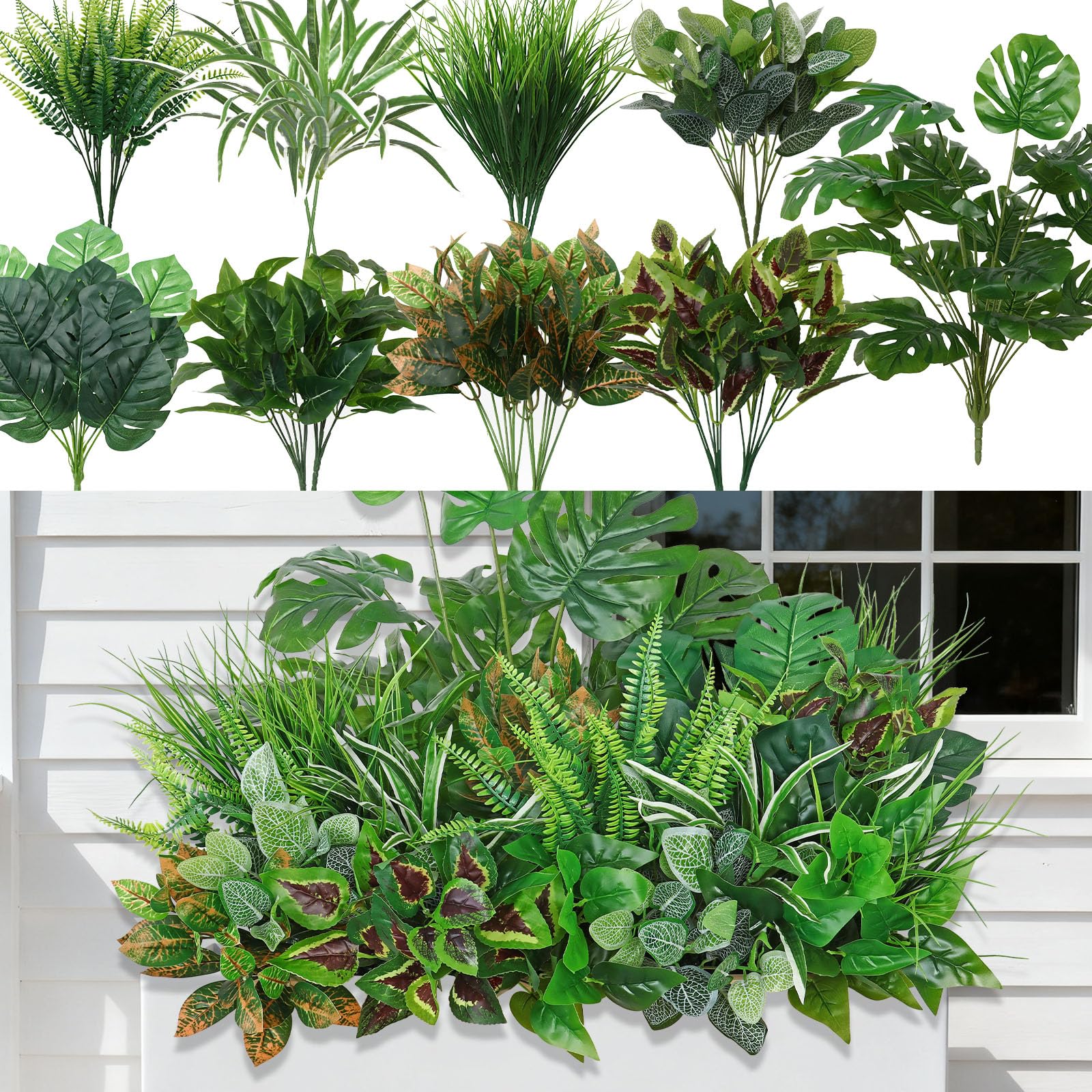 Plantes artificielles d'extérieur pour porche et terrasse verdoyante sans entretien tout l'été