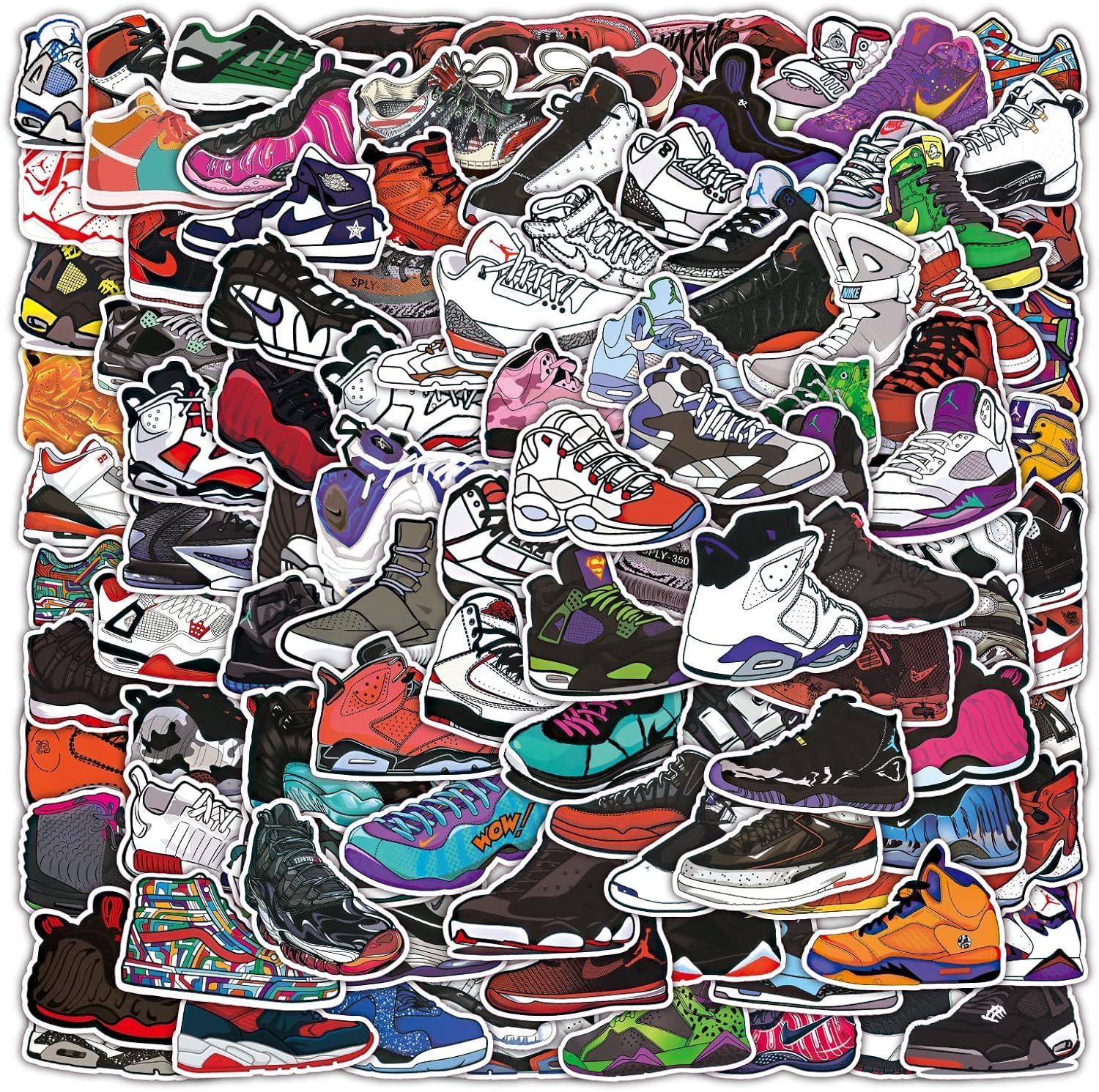 Titu Ki Baatein Sneaker Stickers: 50 Pcs Vinyl Waterproof Stickers Featuring Hype Beast Designer Styles for Laptops, Water Bottles, Hydroflasks, Skateboards. Designed for Adults, Teens. (B0CZXWRXY1) Amazon Price History, Amazon Price Tracker