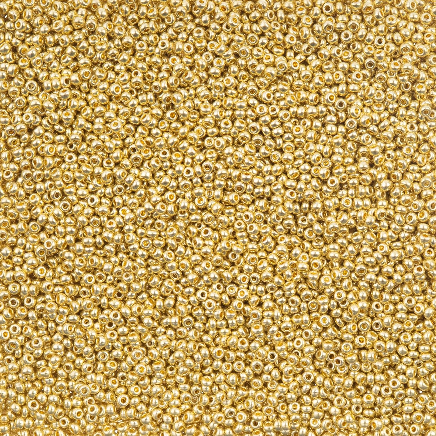 John Bead 250g 11/0 Metallic Light Gold Solgel Czech Glass Round Seed Beads for Jewelry Bracelets Necklace Earring Decorations Design Making