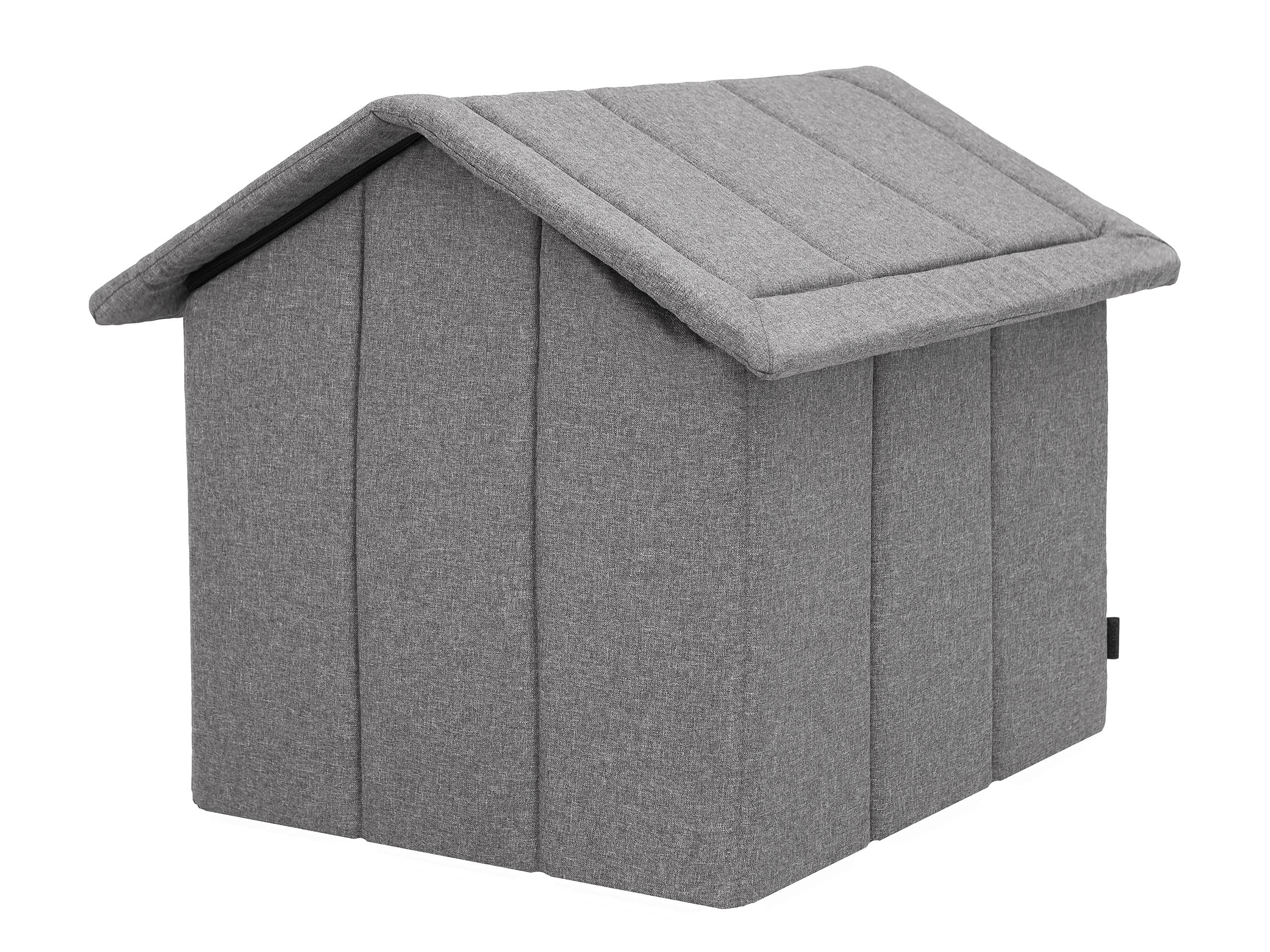 Haustierhütte Für Hunde Und Katzen - 55x60cm, Wasserabweisend Mit Abnehmbarem Dach