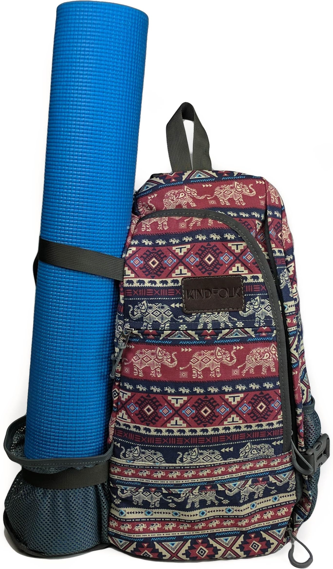 Kindfolk Yoga Mat Backpack Crossbody Style One Strap (Karma)