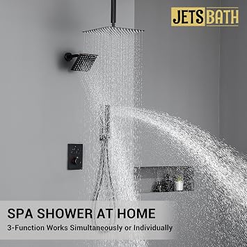 Thermostatic Dual Shower Head System Oil Rubbed Bronze Shower Faucet