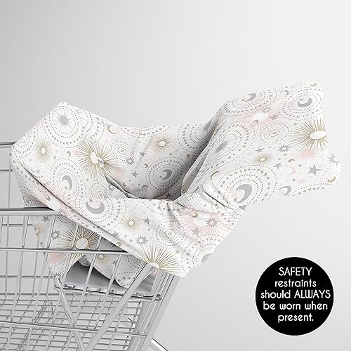 Miniatura 10 de Sweet Jojo Designs Funda de asiento de coche para bebé diseño floral de cactus para niña lactancia carrito de compras toldo para cochecito  Rosa y