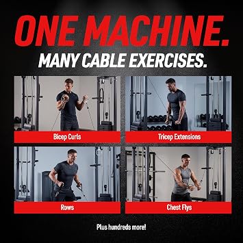 GYM MASTER Cable Crossover Machine with 180kg Weight Stack & Pull Up Bar