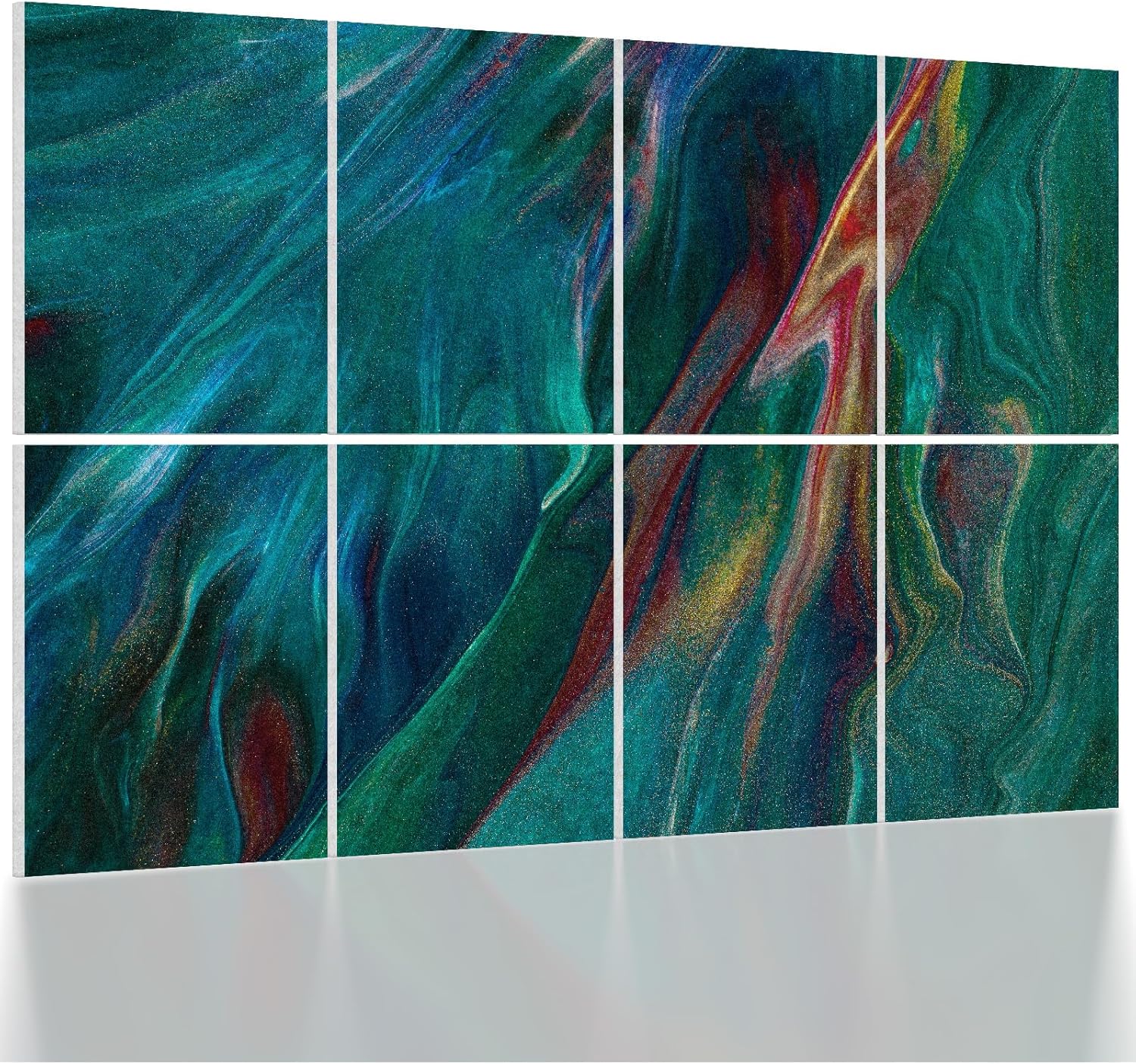 UMIACOUSTICS 8 Pcs 0.7Inch Thick Art Acoustic Panels, Total 47.2” x 31.5” Decorative Sound Absorbing Art Panels, Acoustical Panels for Home, Office, Hotel