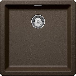 SCHOCK | Küchenspüle Galaxy 1 mit Haken unter dem Spülbecken inklusive, Material ®Cristadur, Bronze, 430 x 430 mm