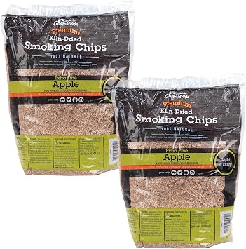 Camerons All Natural Fine Apple BBQ Wood Chips, 260 Cu in Bags, 2 Pack
