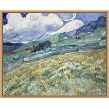 Amanti Art Framed Canvas Wall Art 23x28 Van Gogh Landscapes with Clouds II by Vincent van Gogh, Framed Wall Art Canvas, Abstract Artwork, Modern Decor, Medium Poster Painting for Living Room, Bedroom