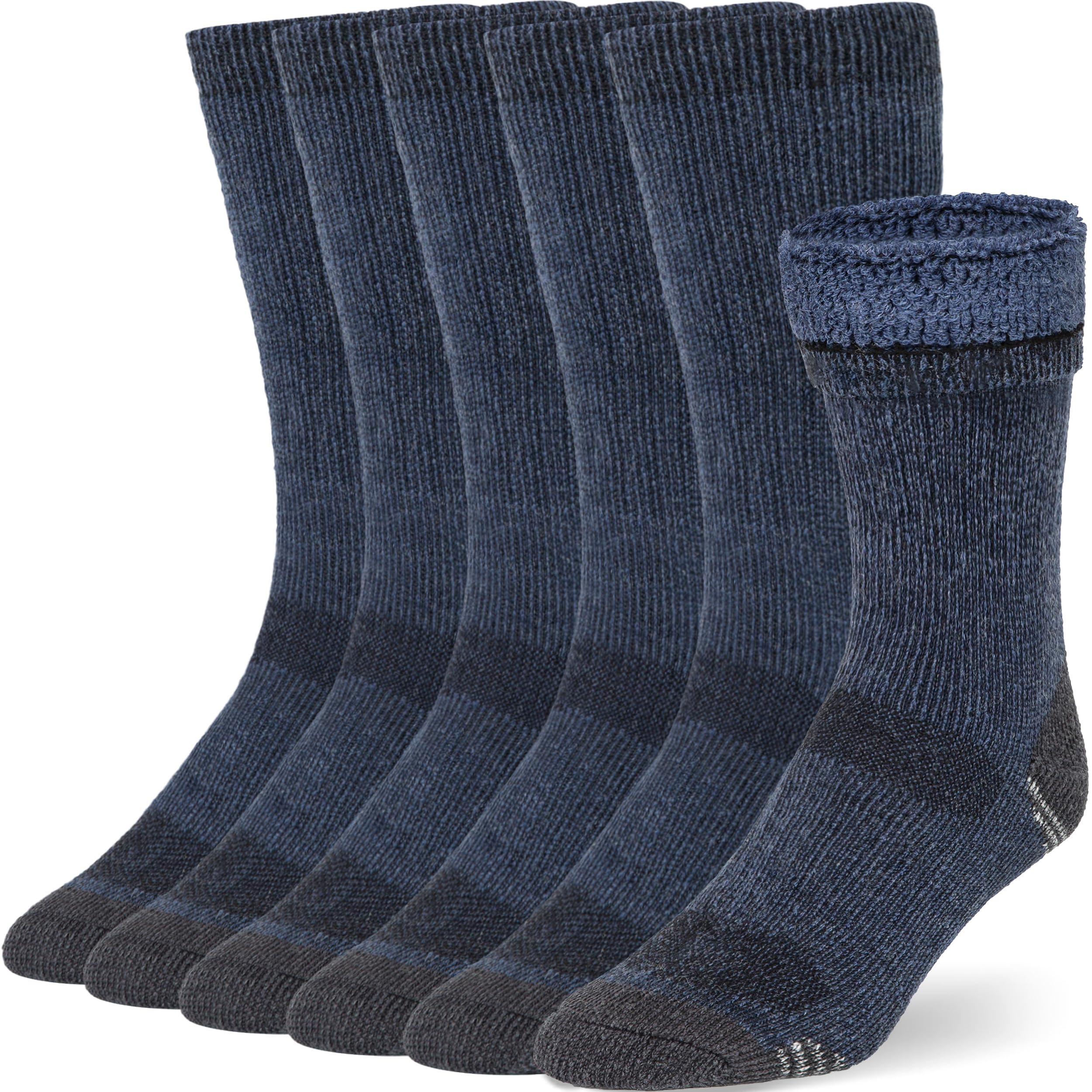 Buttons &amp; Pleats Wool Socks for Men &amp; Women Merino Thermal Warm Cozy Winter Boot Sock
