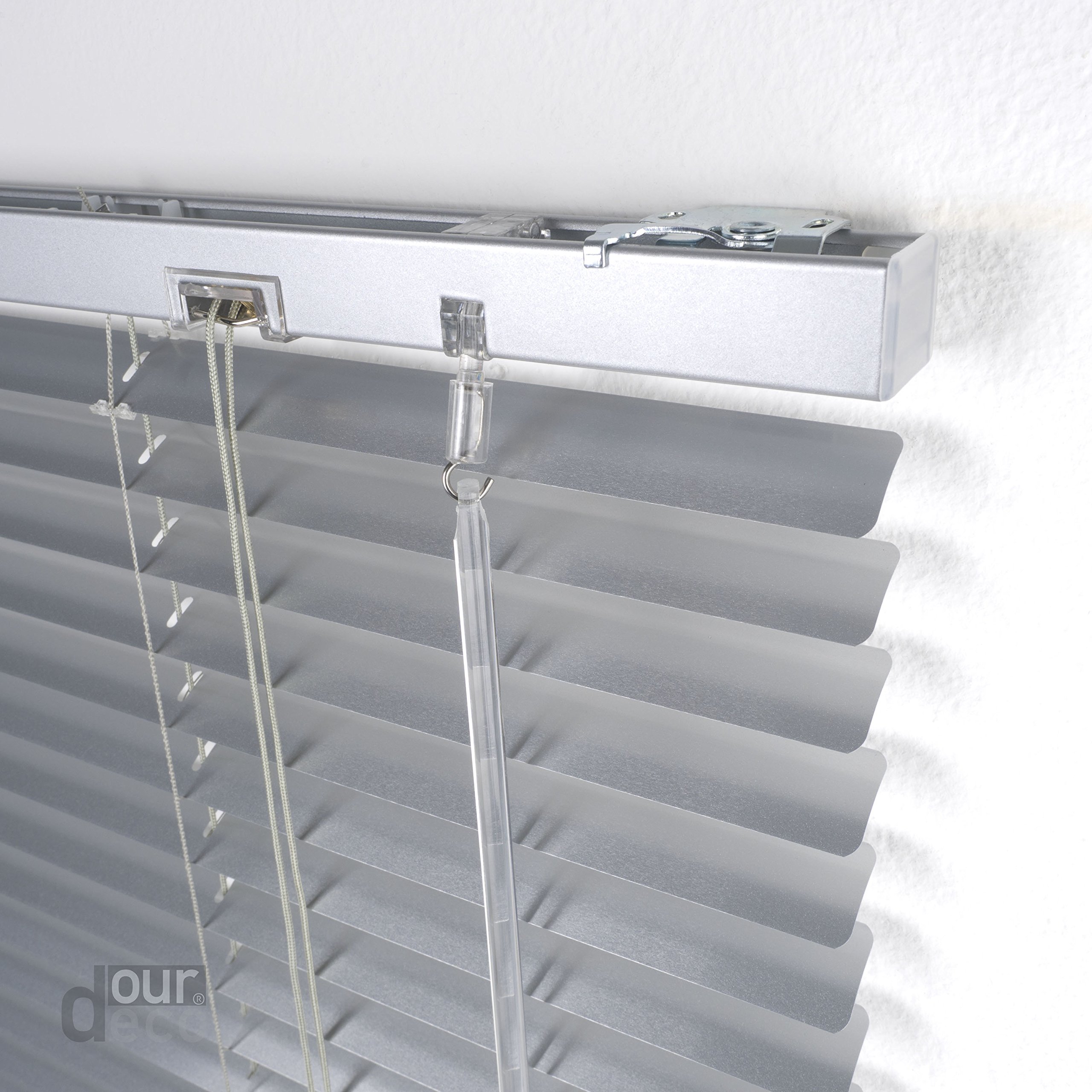 Aluminium-Jalousie / 120 x 220 Silber (Breite x Höhe) / Montage an Wand oder Decke, Premium Alu-Jalousie