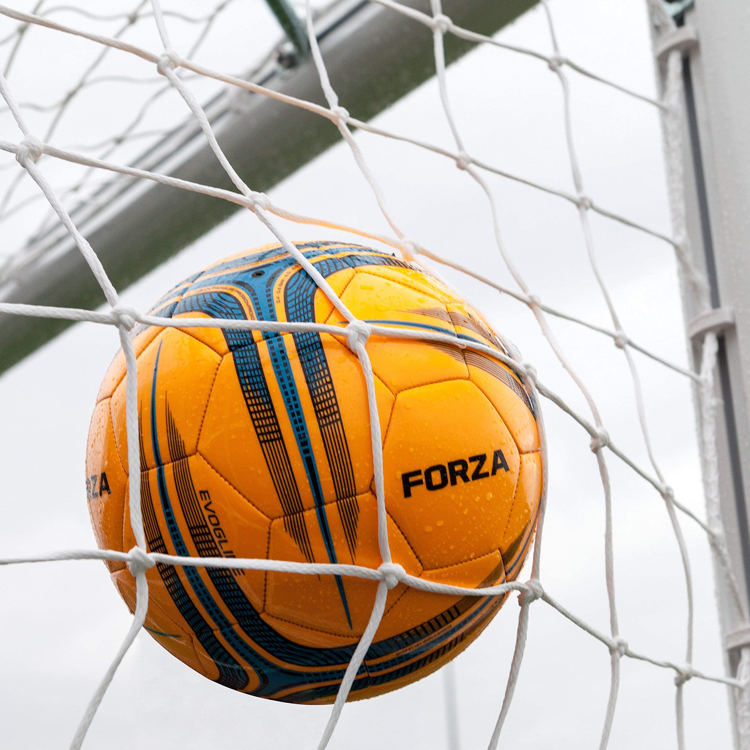 FORZA Piłka nożna i torba do przenoszenia [Opakowanie 12] |12 piłek piłkarskich z siatkową torbą do przechowywania w zestawie | różne rodzaje piłek do meczów piłkarskich i treningów (rozmiar 5, piłek treningowych)
