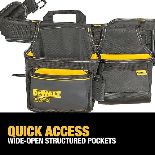Vista 26 de DEWALT Funda de taladro para cinturón de herramientas, duradera, fácil acceso a herramientas (DWST540502)