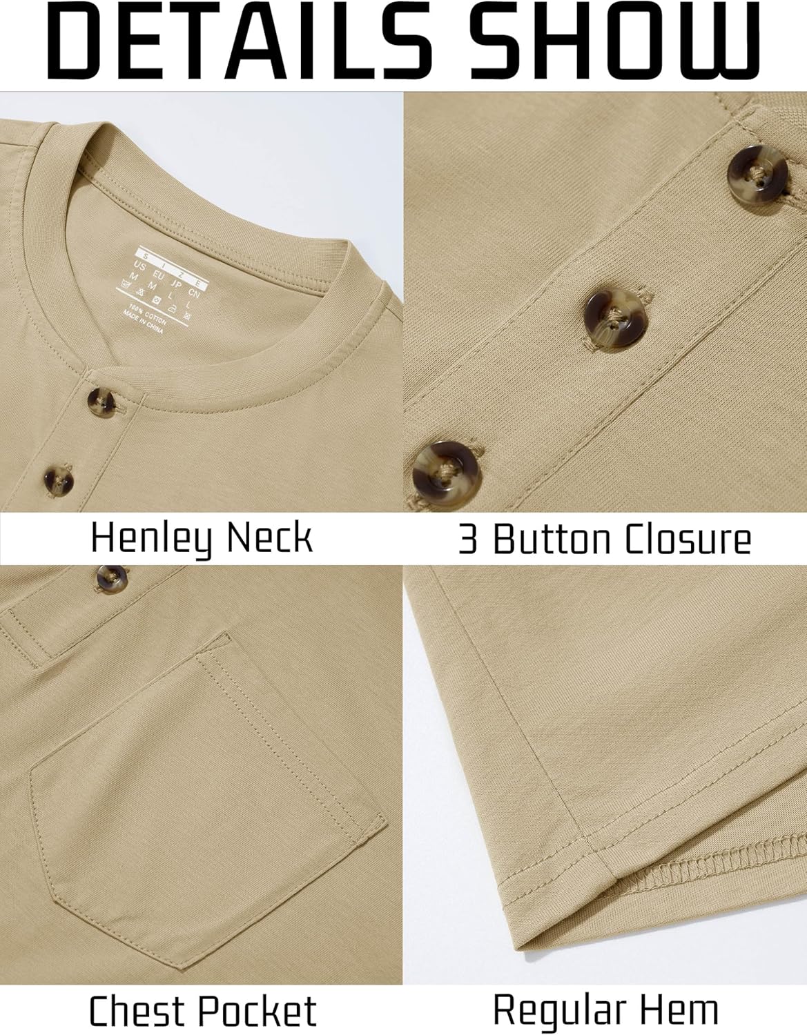 EKLENTSON Men's Henley T-Shirts Long Sleeve Cotton Casual Stylish Shirts Button Pullover Basic Tee Shirts with Pocket - Image 6