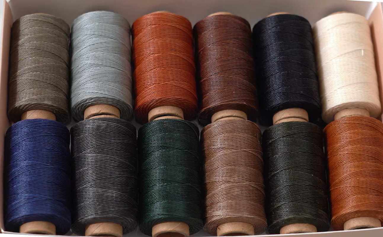 スキレット　リネン Amazon.com: Kivisin Round Waxed Thread 0.45mm 12 Neutral Colors