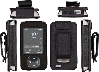 Fitted Leather Case W/Screen Protector Lanyard Included for Dexcom G7 / G6 Receiver Brown