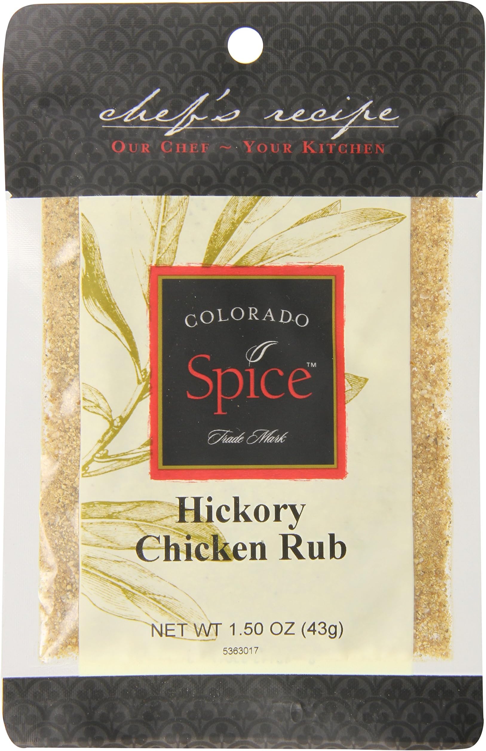Colorado Spice Company, Beef, Poultry, Pork and Lamb Spice, Hickory Chicken Rub 1.5-Ounce Packet (Pack of 12)