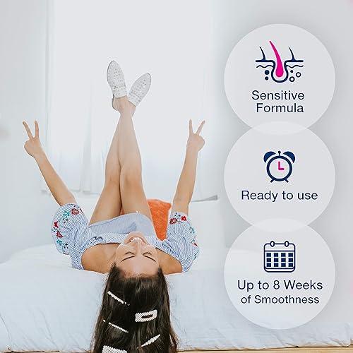 Miniatura 3 de VEET Kit de depilación de tiras de cera para cara, axilas, bikini, dermatológicamente probado, tiras de cera de 20 quilates, 2 tamaños con manteca