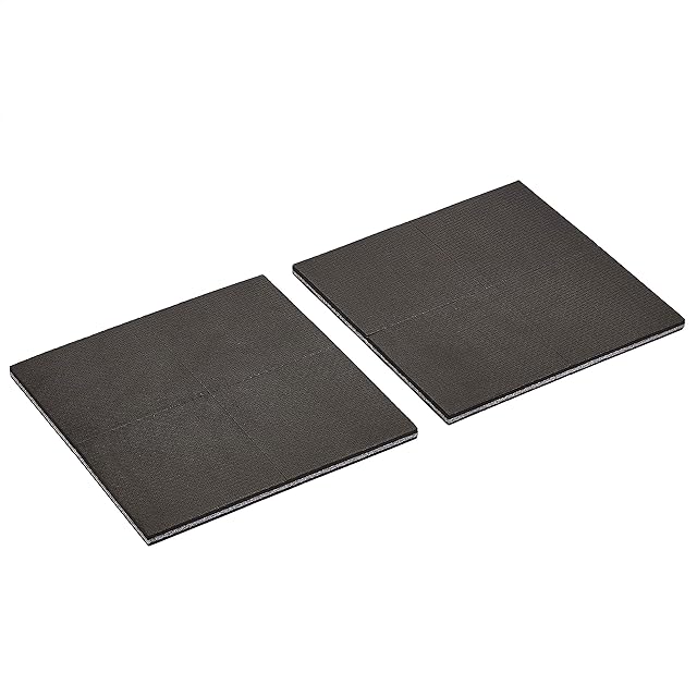 Amazon Basics Rubber Furniture Pads, Black, 10 x 10 x 0.95 cm, 8 pcs