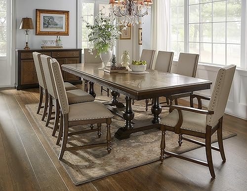 Miniatura 8 de Lexicon Emmeline - Silla auxiliar de comedor (juego de 2), color marrón