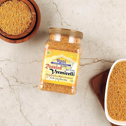 Miniatura 3 de Rani Vermicelli asados (fideos de trigo tostado) 28 oz (1.75 libras) Tarro PET de 28.22 oz  Todo natural  Vegano  Sin OMG  Origen indio