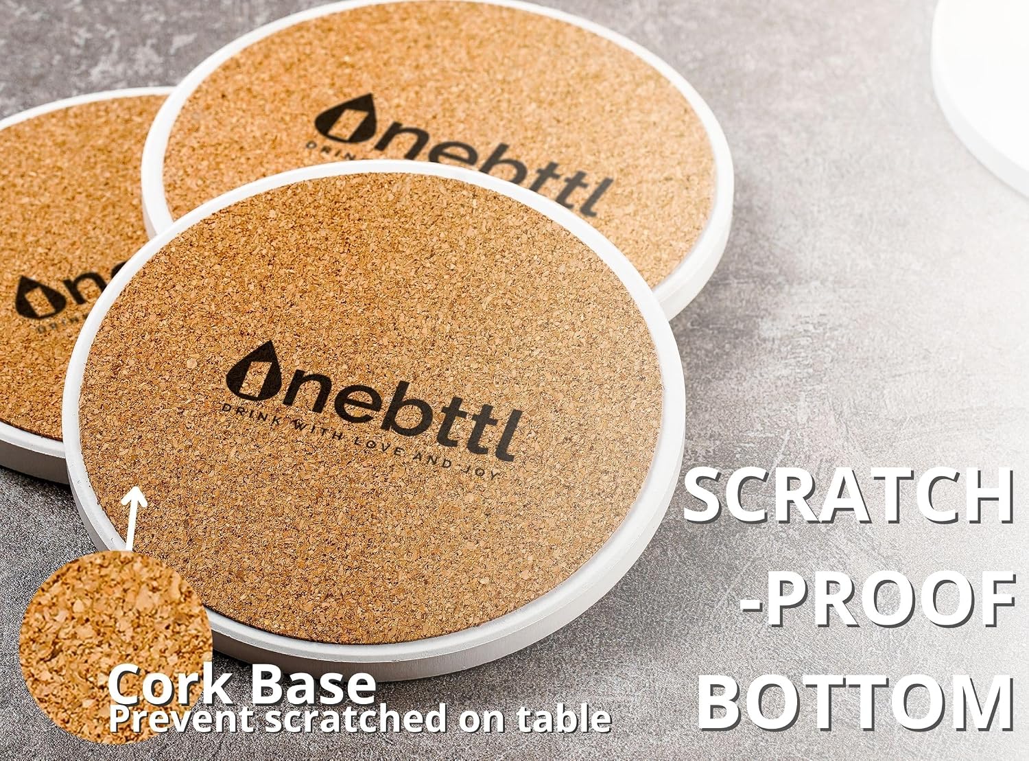 Onebttl Gifts for Car Guys, Car Guy Gifts Ceramic Coaster, Set of 6 with Gift Box, Absorbent with Cork Base, Home Decor for Dad Brother Uncle Men for Christmas, Birthday