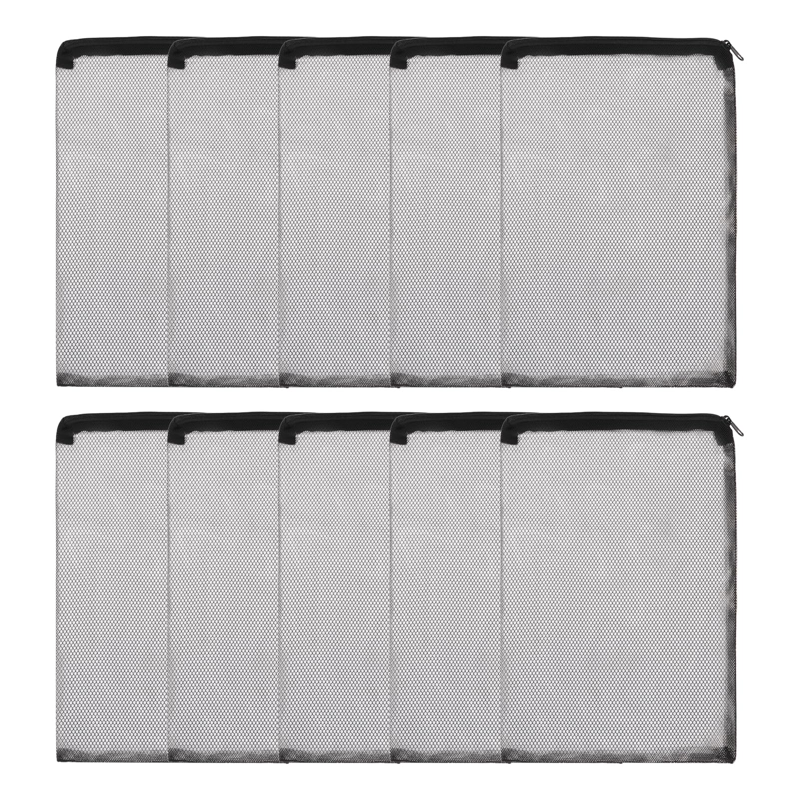 sourcing map Aquarium Filter Media Bags, Fish Tank Fine Mesh Bag with Zipper Reusable Versatile 6 x 4 Inch, (Black, 10Pcs), Intended for Fish Tank/Aquarium/Pond/Activated Carbon/Ceramic Rings