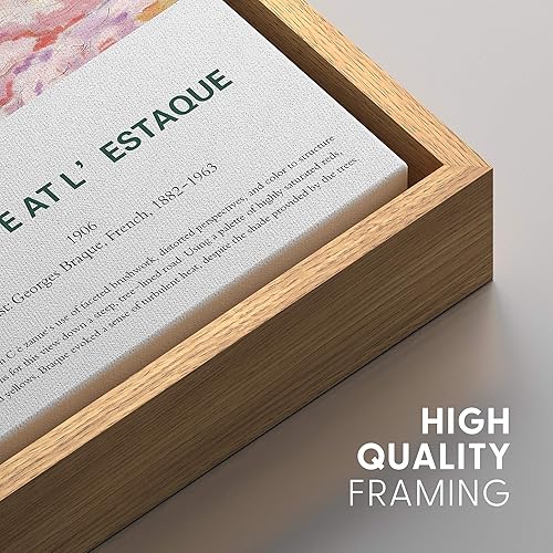 Miniatura 39 de IDEA4WALL - Lienzo enmarcado con impresión de arte abstracto listo para colgar en la pared de la sala y habitación Bs06-2103-famoso-m15