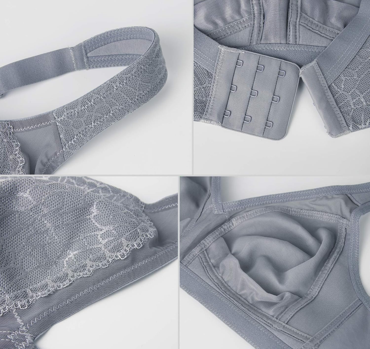 DotVol Women's Full Figure Minimizer Bras Comfort Large Busts Wirefree Non Padded Plus Size Bra - Image 6