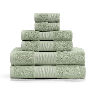 Simple Opulence Premium 100 Cotton Towel Set 6 Piece Soft Absorbent Towels for Bathroom Hotel and Spa 2