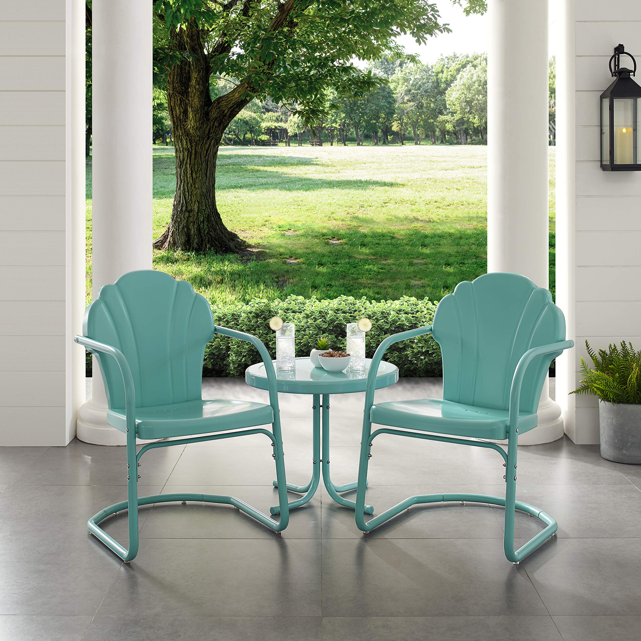 Amazon.com: Crosley Furniture Tulip 3-Piece Outdoor Chair and Side