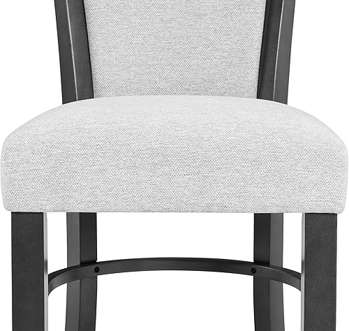 Miniatura 4 de 2 sillas de comedor tapizadas contemporáneas de altura de mostrador para habitación, mesa y asiento, juegos de sillas de cocina, tapicería de tela