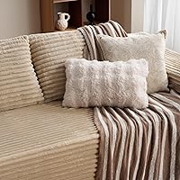 Vista 9 de ovios Sofá seccional Cloud de 104" con chaise en forma de L, sofá modular moderno con asiento profundo, sofás tapizados para sala de estar y Beige