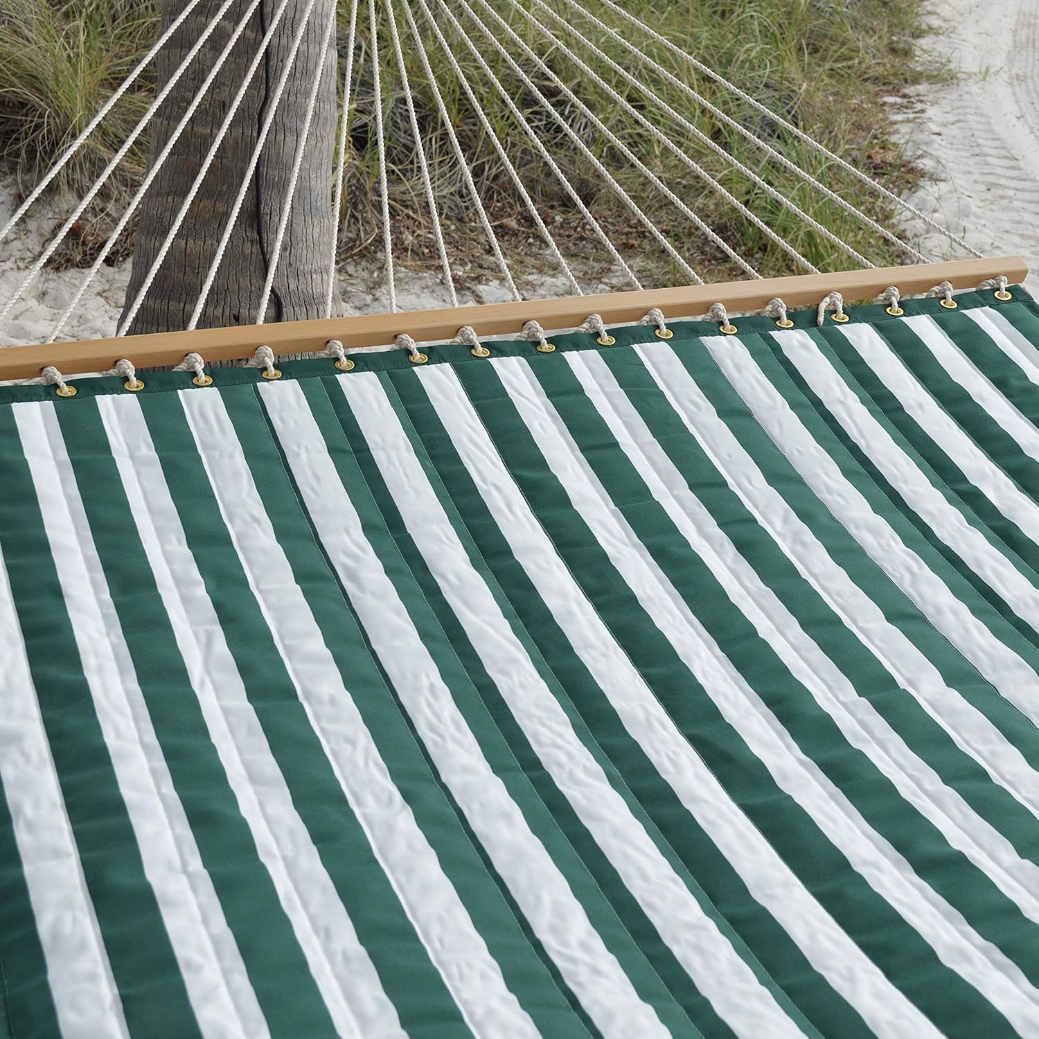 Quilted Hammock (Green Stripe)