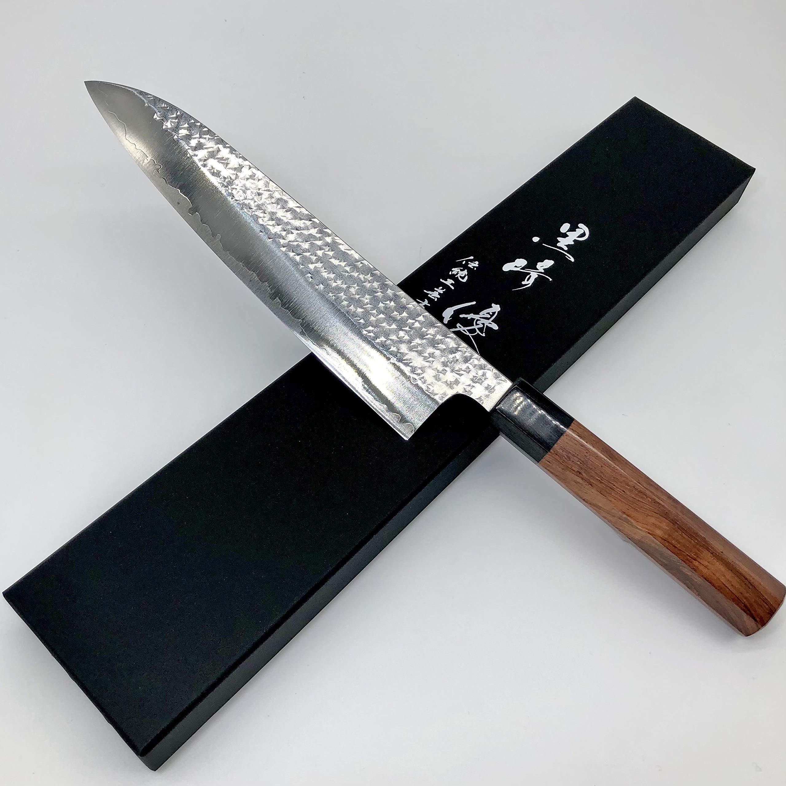 Amazon | 黒崎優 閃光 粉末ハイス鋼SG2鎚目打 牛刀 210mm 寿檀八角柄付