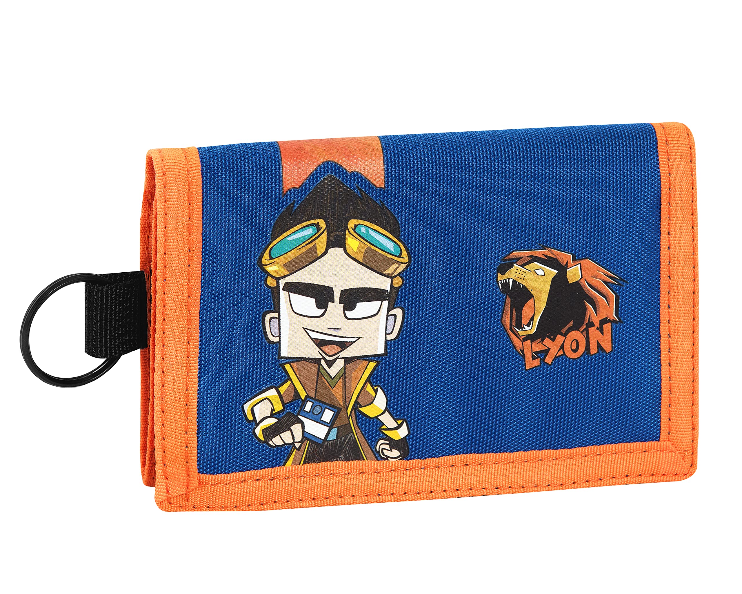LYON GAMER - Wallet and Coin Purse 3 Doors, Unisex Wallet Children and Children, Coin Holder with Zip Closure, cm 13.5x9.5h, Multi-Coloured, Taglia Unica, Casual