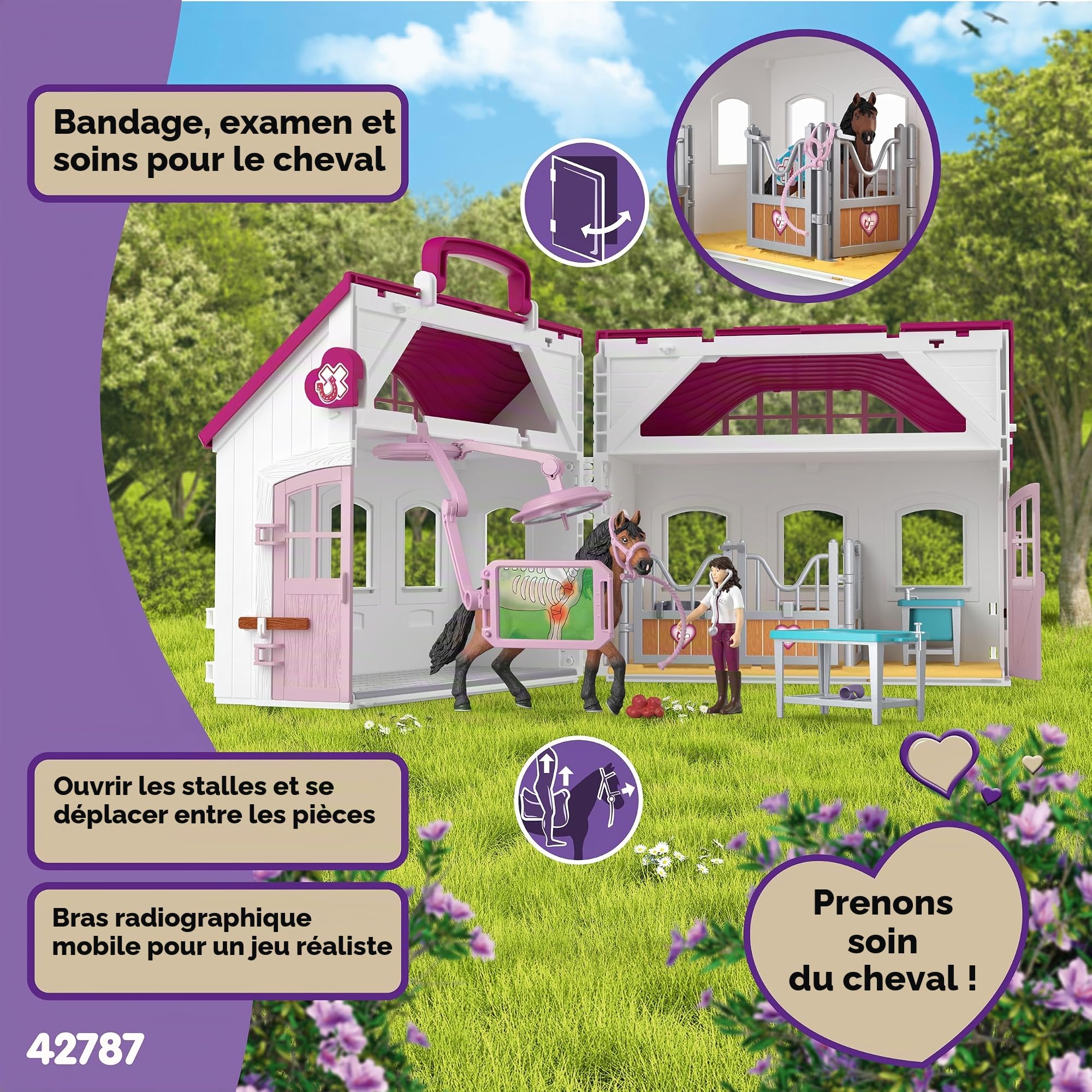 schleich Horse Club | Clinique vétérinaire pour Chevaux 42787 | 64 pièces