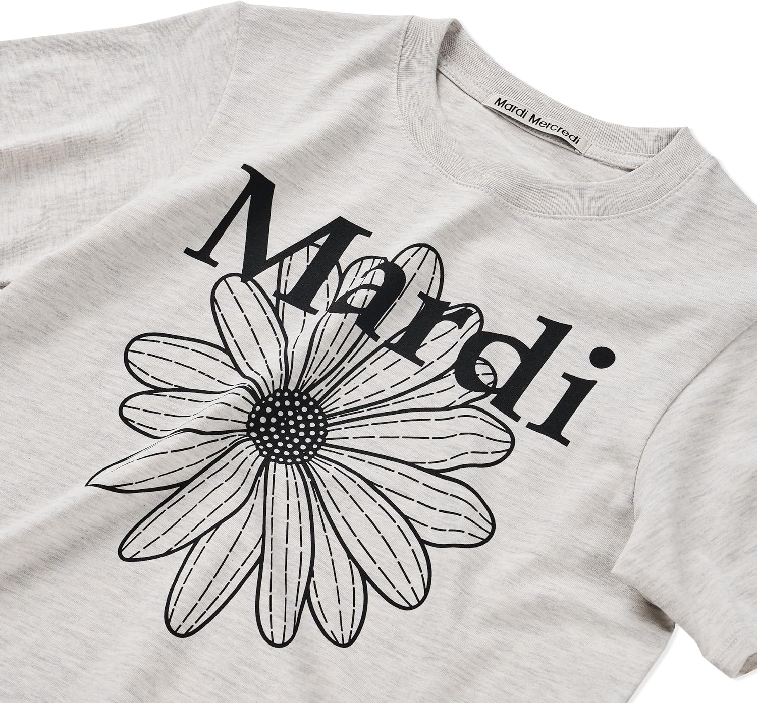 Women's FLOWERMARDI Slim Fit Graphic T-Shirt, 100% Cotton, Iconic Logo Print - Image 3