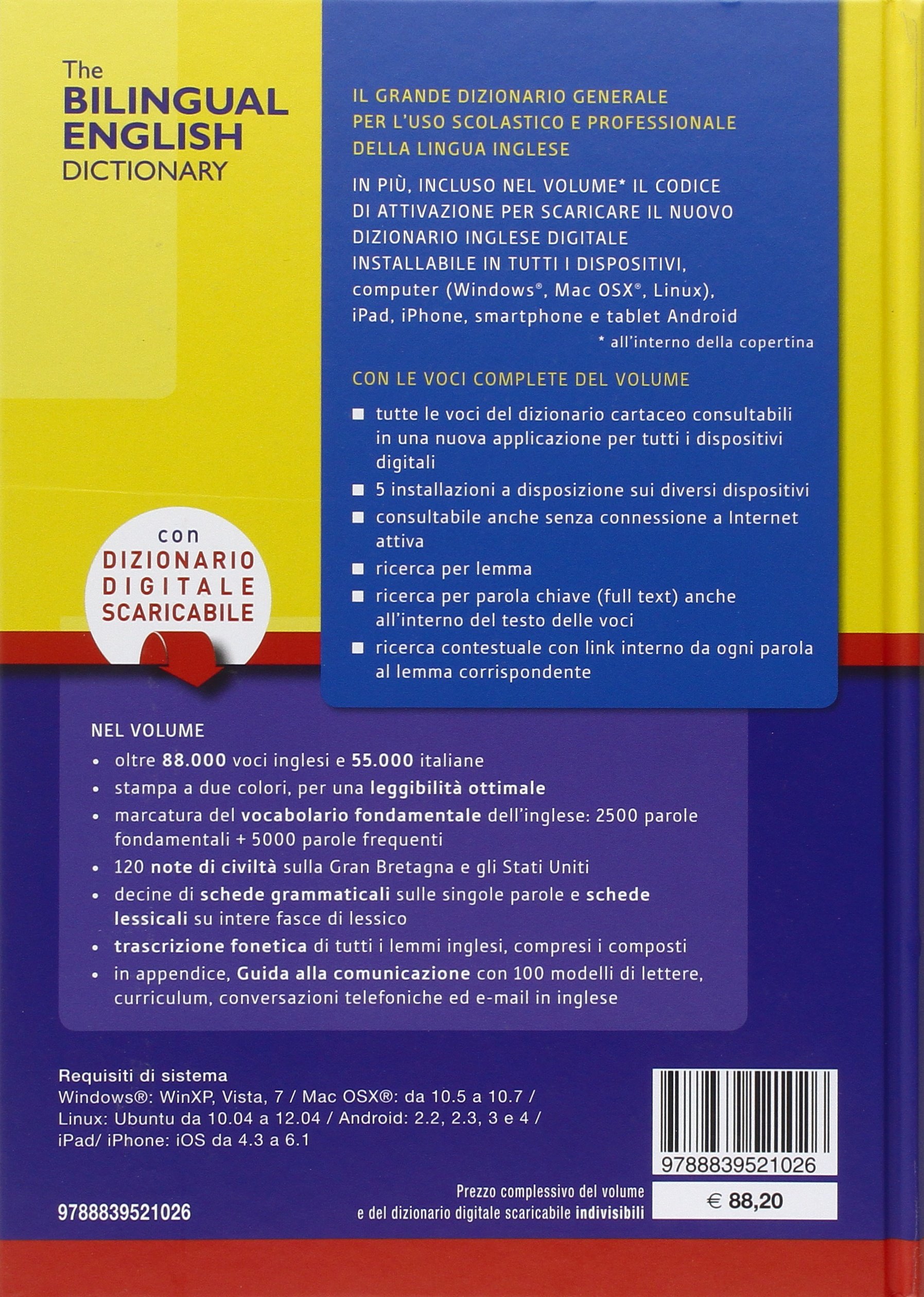 The bilingual english dictionary. Con aggiornamento online