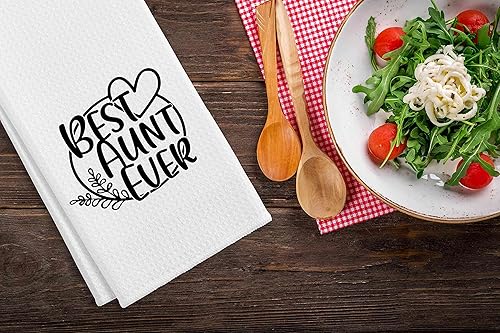 Miniatura 2 de Best Aunt Ever - Toallas de cocina de 16 x 24 pulgadas, paños de cocina modernos de algodón, paños de cocina, paño de harina, toalla de mano para
