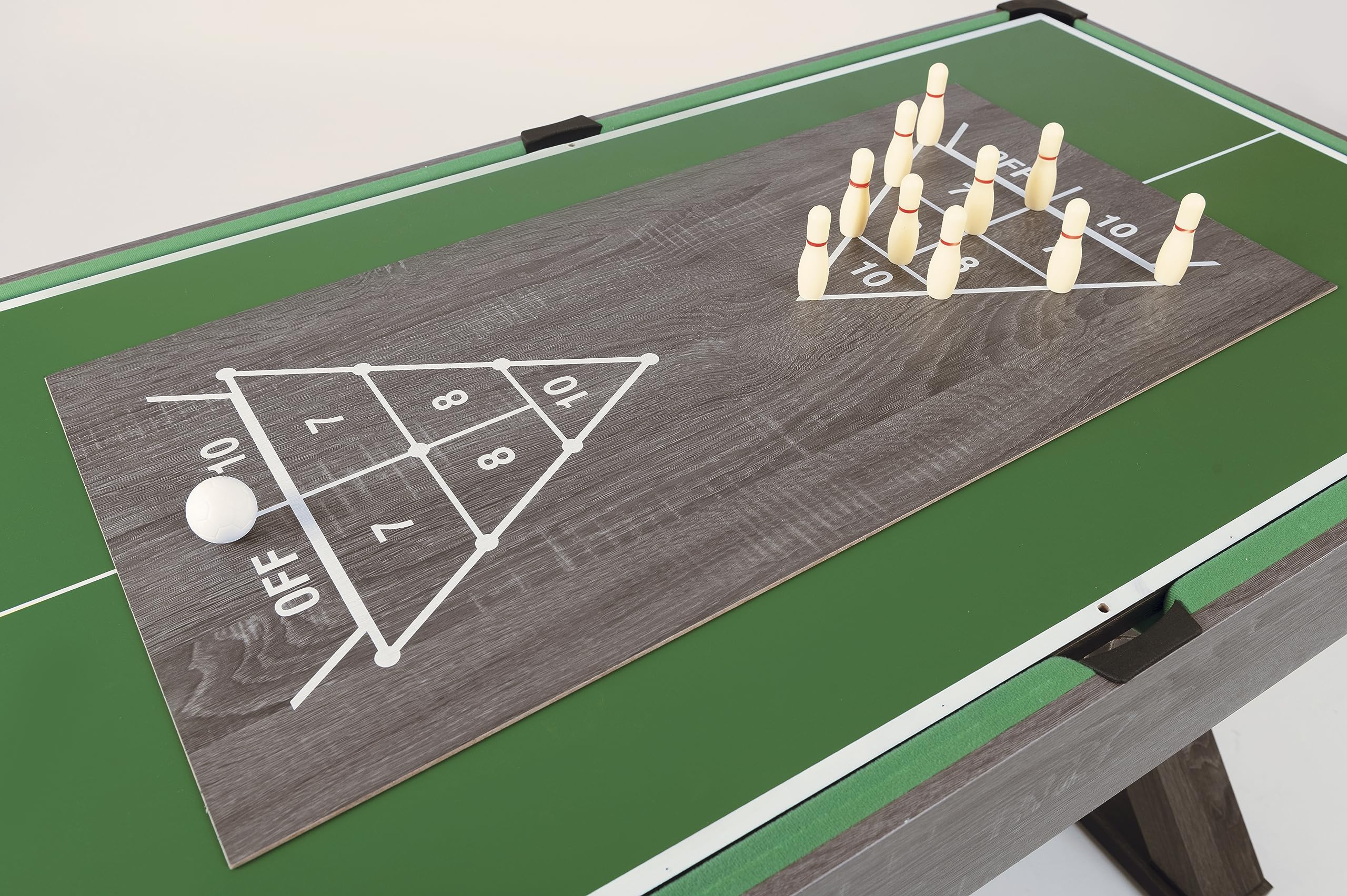 Tavolo Multigioco 9 in uno - versione calciobalilla aste rientranti. Calciobalilla, biliardo, ping pong, speedhockey, bowling, shuffleboard, backgammon, scacchi e dama