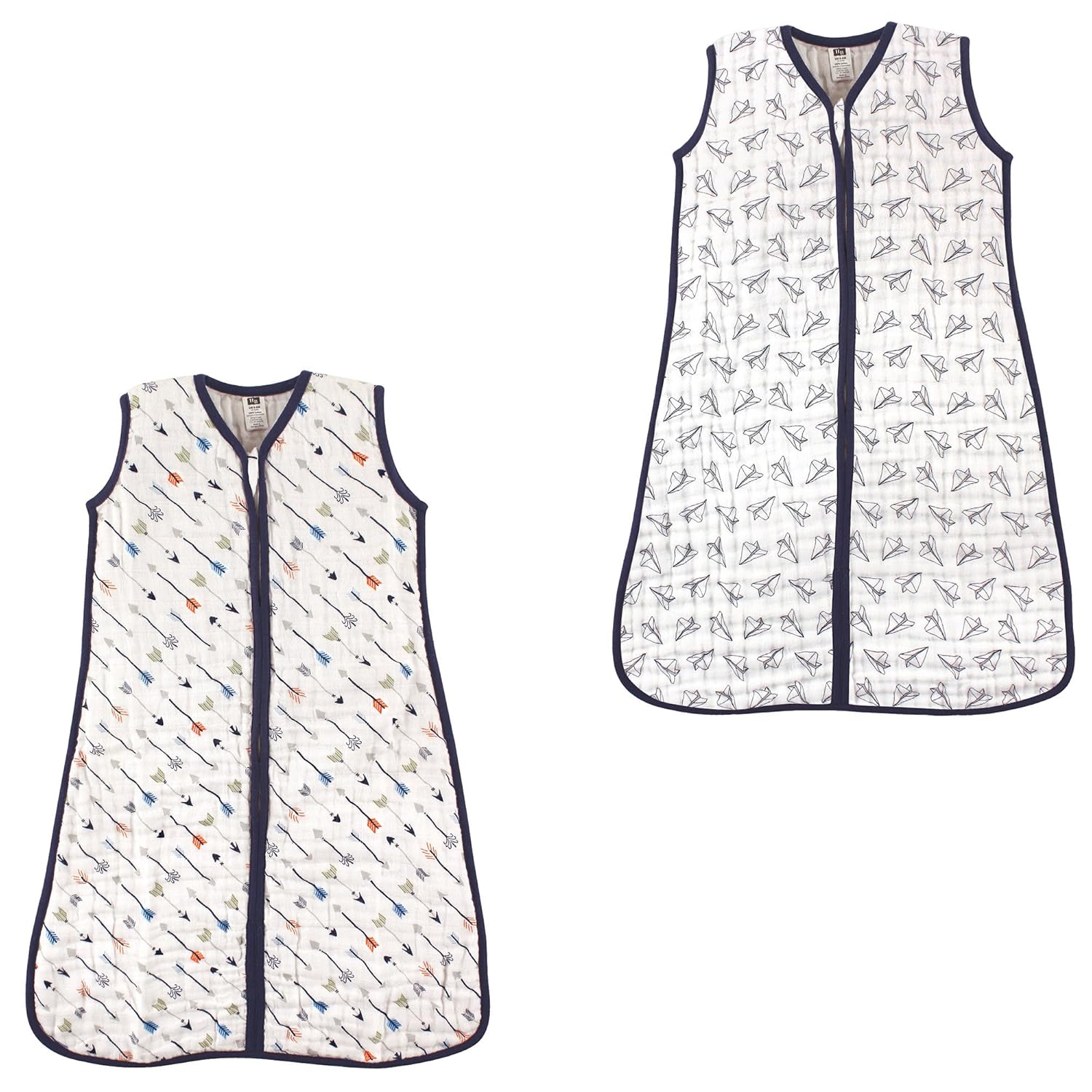 Hudson Baby Unisex Muslin Cotton Sleeveless Wearable Sleeping Bag, Sack, Blanket, Dream Catcher/Pink Sheep Muslin 2-Pack, 18-24 Months